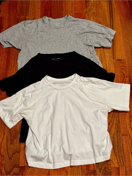 Everlane Tops - Everlane Women's Tee Bundle Lot of 3 Black White Gray Size Large